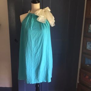 Blue Summer Dress with bow tie